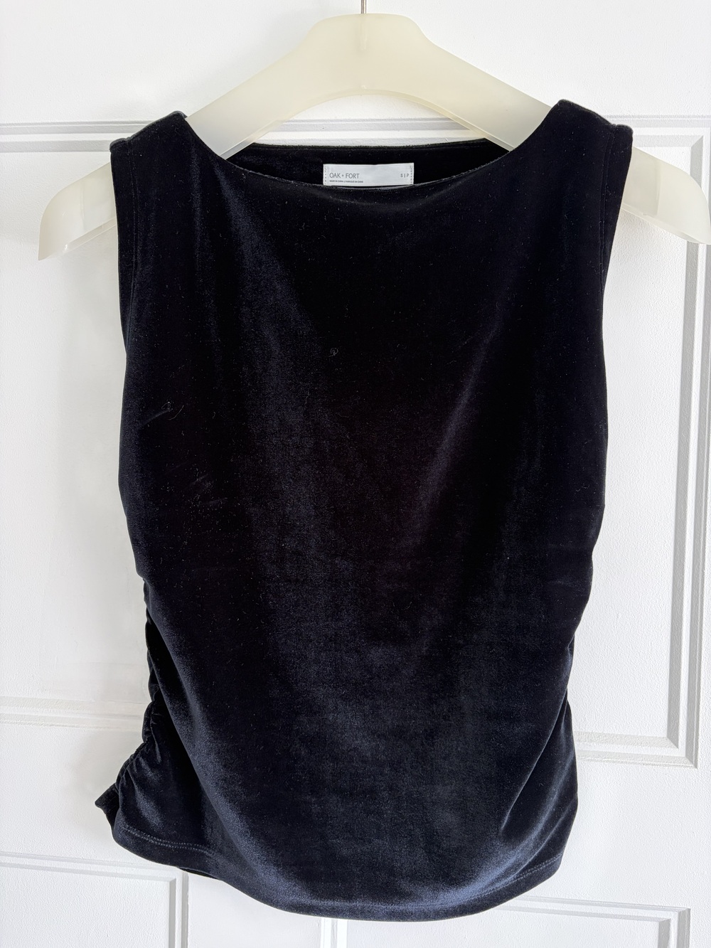 Velvet sleeveless top
